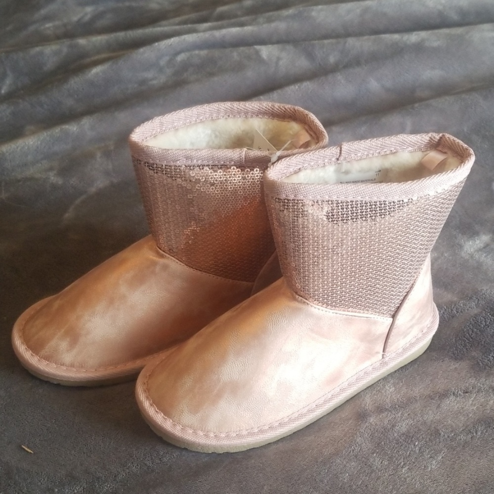 KIDS Rose Gold, Faux lined GIRLS boots